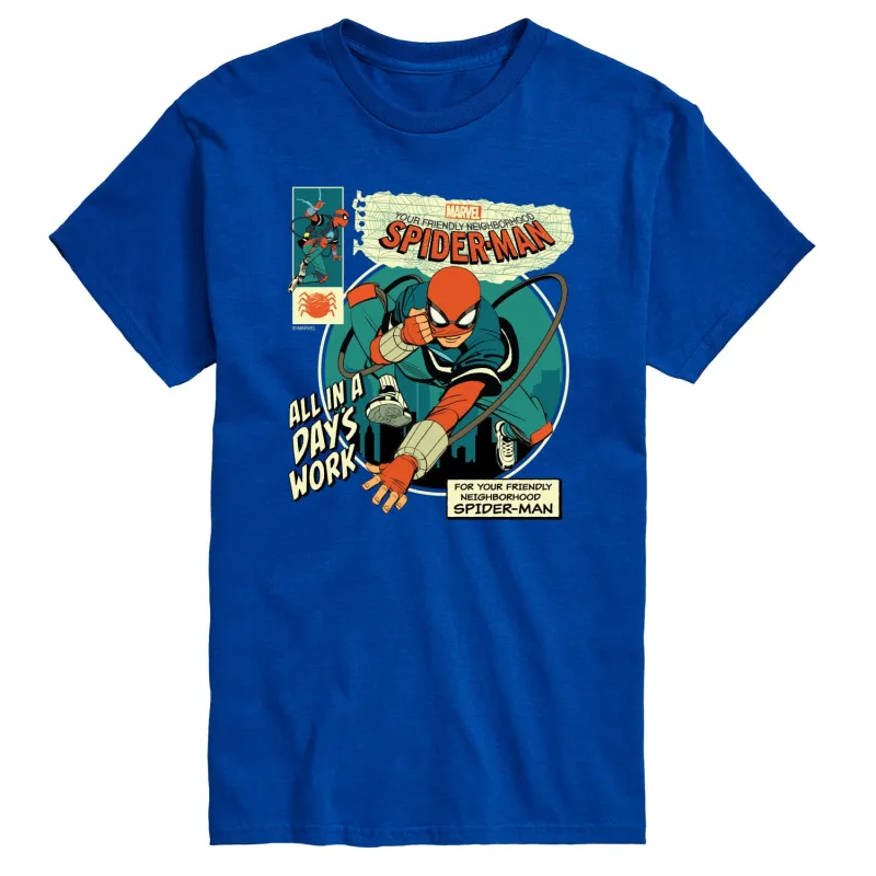 Spider-Man - All in a Day's Work - Men's Short Sleeve Graphic T-Shirt sold by Zulily