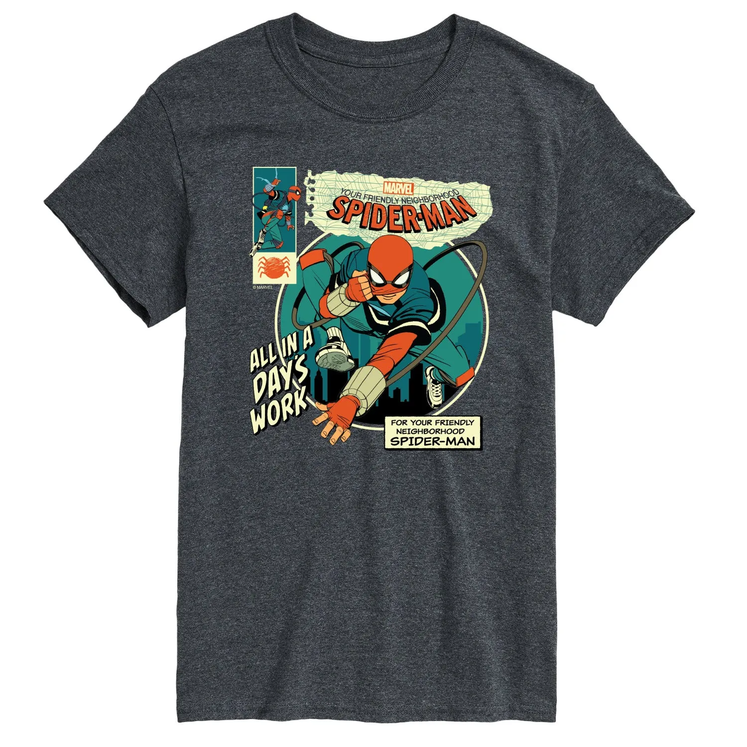 Spider-Man - All in a Day's Work - Men's Short Sleeve Graphic T-Shirt sold by Zulily product image thumbnail 5