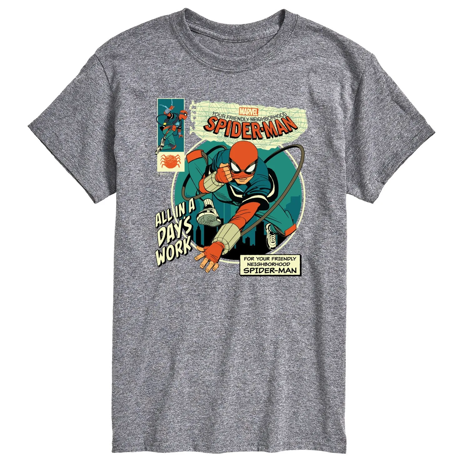 Spider-Man - All in a Day's Work - Men's Short Sleeve Graphic T-Shirt sold by Zulily product image thumbnail 2