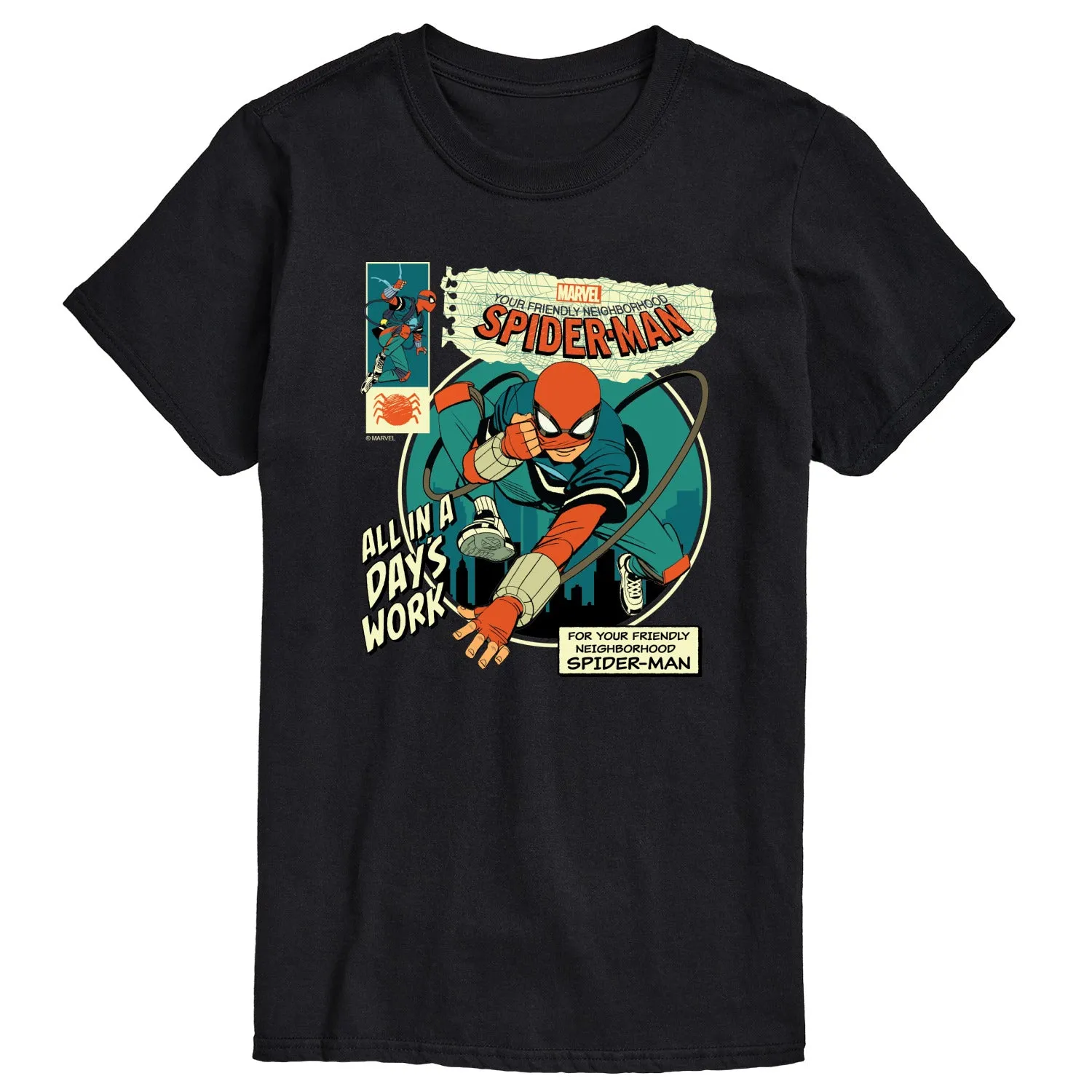 Spider-Man - All in a Day's Work - Men's Short Sleeve Graphic T-Shirt sold by Zulily product image thumbnail 3