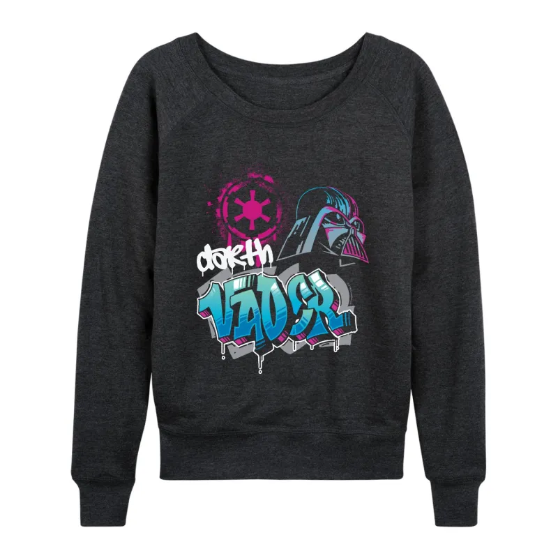 Star Wars - Vader Graffiti - Women's French Terry Long Sleeve Pullover made by Star Wars