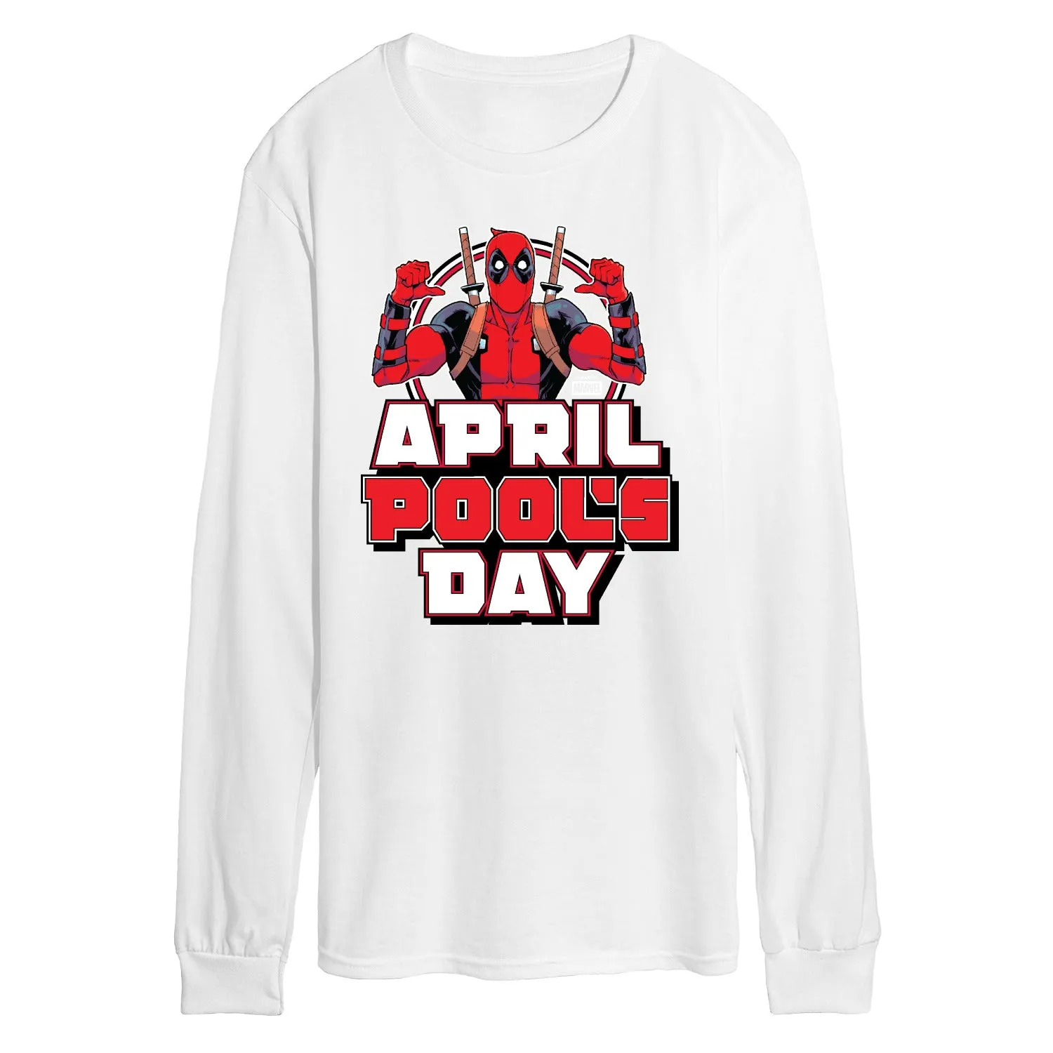 Deadpool - April Pool's Day - Men's Long Sleeve Graphic T-Shirt sold by Zulily product image thumbnail 4