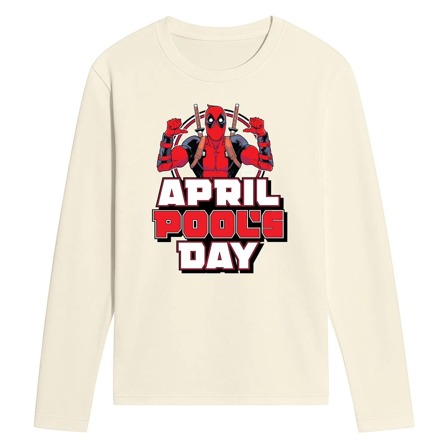 Deadpool - April Pool's Day - Men's Long Sleeve Graphic T-Shirt sold by Zulily product image thumbnail 3