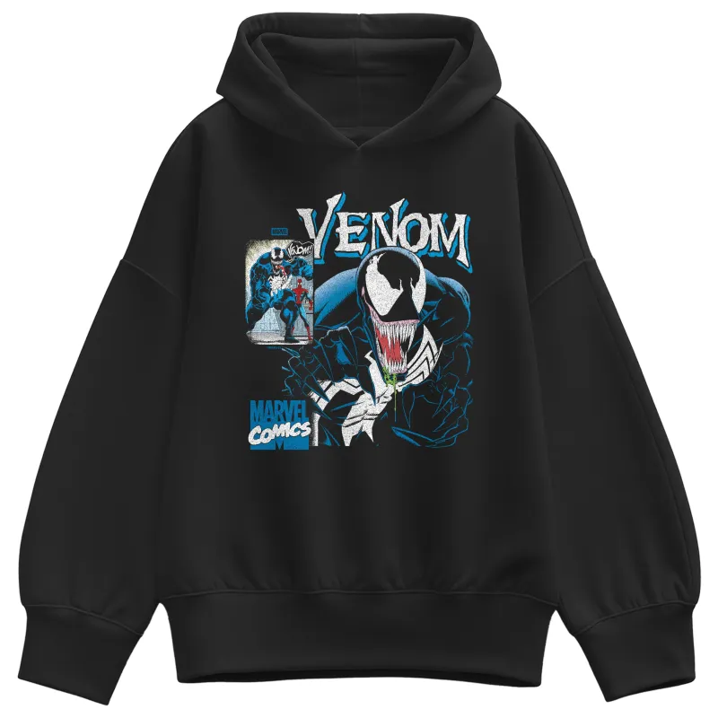 Marvel - Venom Bootleg - Women's Oversized Fleece Hoodie Sweatshirt made by Marvel