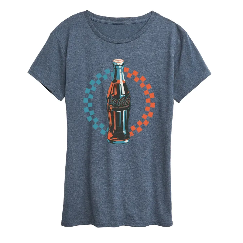 Coca-cola - Coke Bottle Checks - Women's Short Sleeve Graphic T-Shirt sold by Zulily
