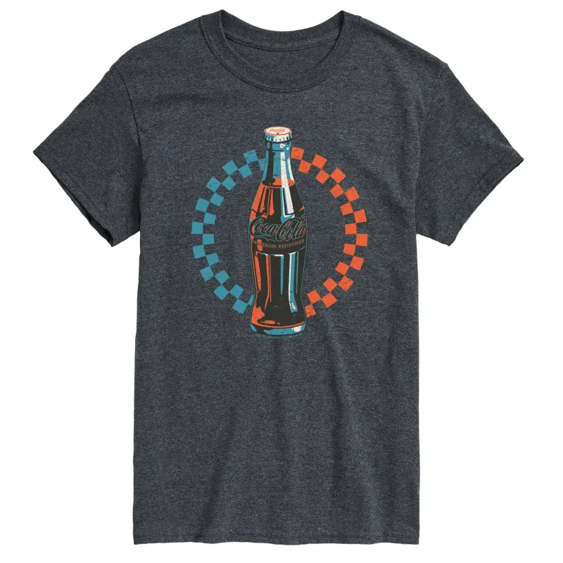 Coca-cola - Coke Bottle Checks - Men's Short Sleeve Graphic T-shirt sold by Zulily