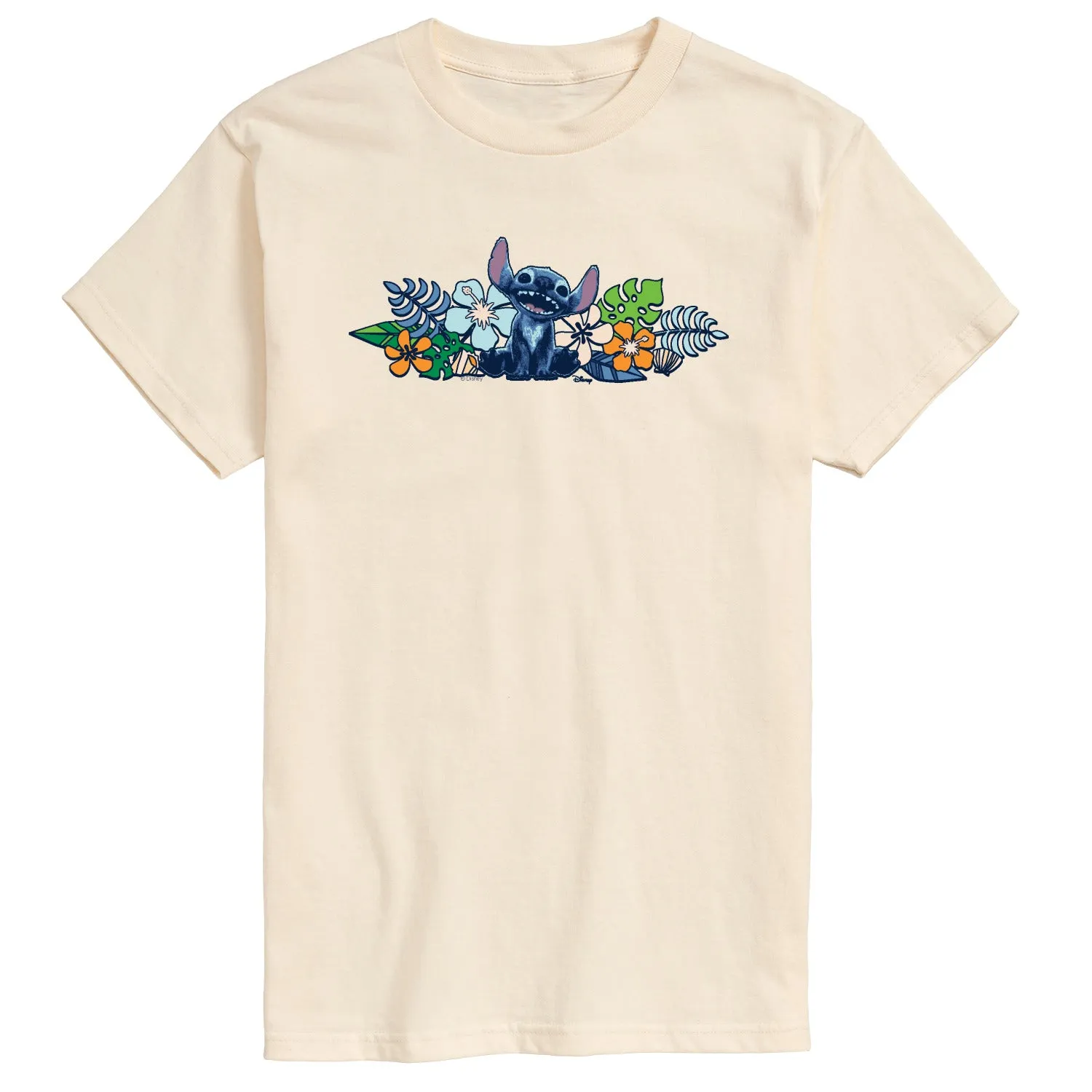 Lilo & Stitch - Stitch Flowers - Men's Short Sleeve Graphic T-Shirt sold by Zulily product image thumbnail 2