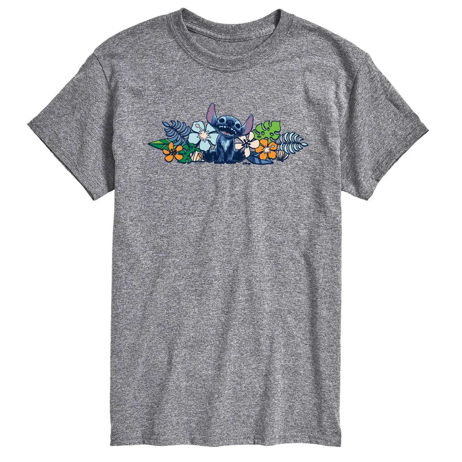 Lilo & Stitch - Stitch Flowers - Men's Short Sleeve Graphic T-Shirt sold by Zulily