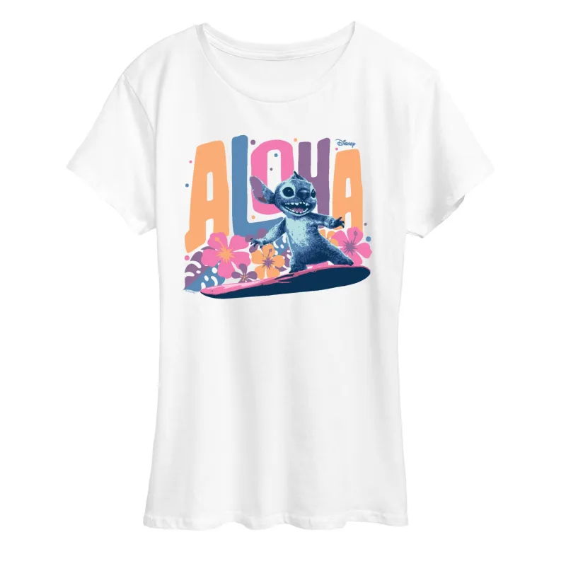 Lilo & Stitch - Aloha Stitch - Women's Short Sleeve Graphic T-Shirt made by Zulily