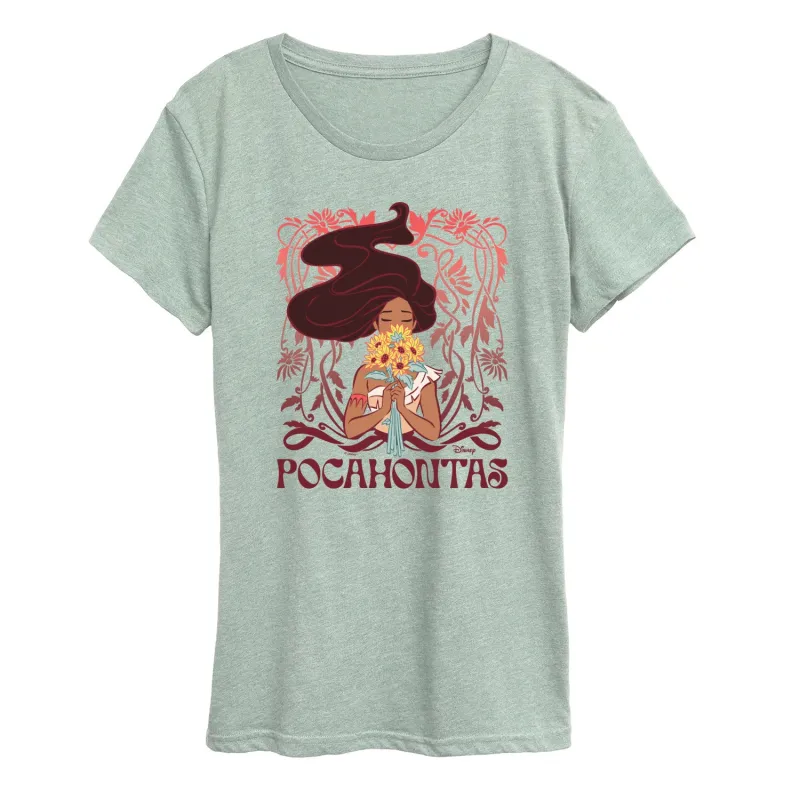 Disney Princess - Pocahontas Art Nouveau - Women's Short Sleeve Graphic T-Shirt made by Zulily
