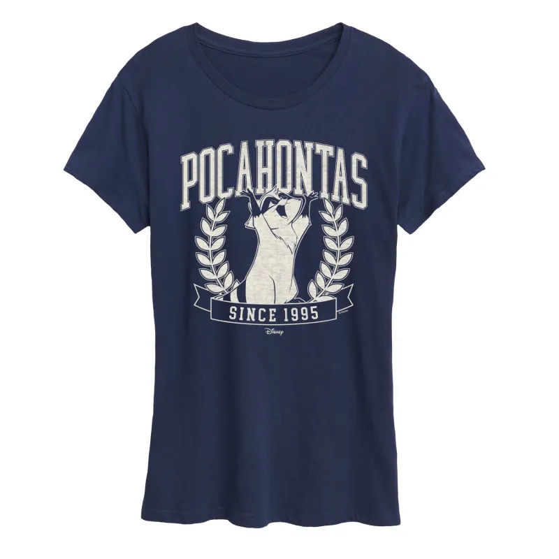 Disney Princess - Pocahontas Collegiate - Women's Short Sleeve Graphic T-Shirt made by Zulily