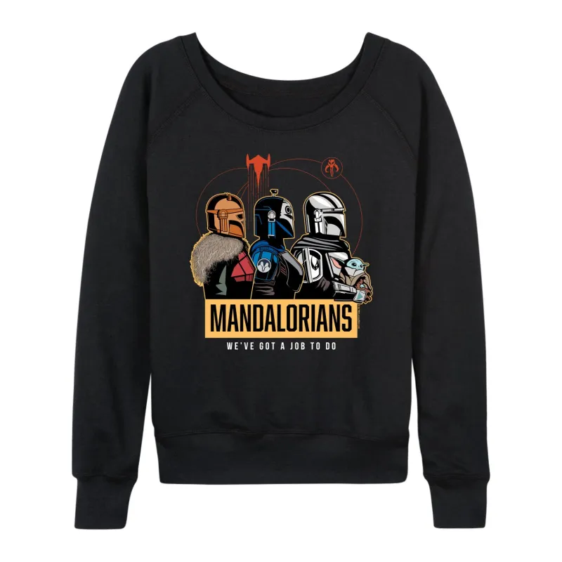 Star Wars - The Mandalorian Mando Space - Wo Men's French Terry Long Sleeve Pullover made by Star Wars