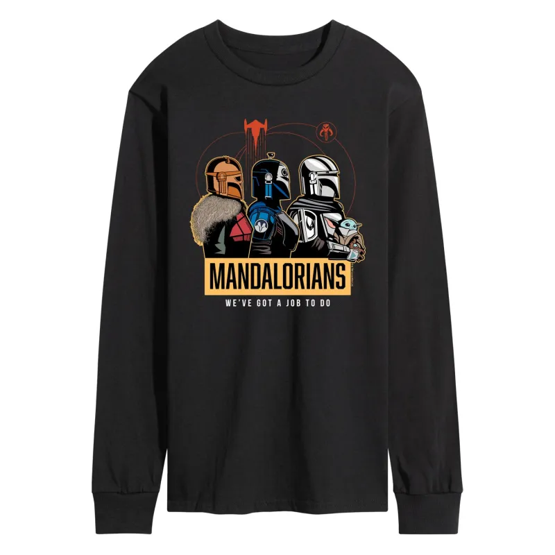 Star Wars - The Mandalorian Mando Space - Men's Long Sleeve Graphic T-Shirt sold by Zulily