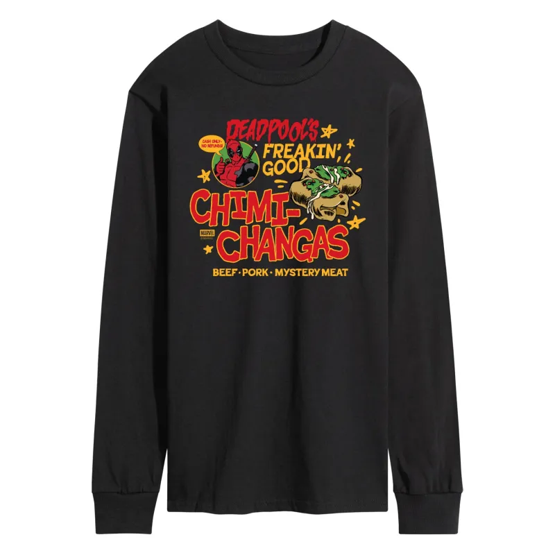 Marvel - Deadpool's Chimichangas - Men's Long Sleeve Graphic T-Shirt sold by Zulily