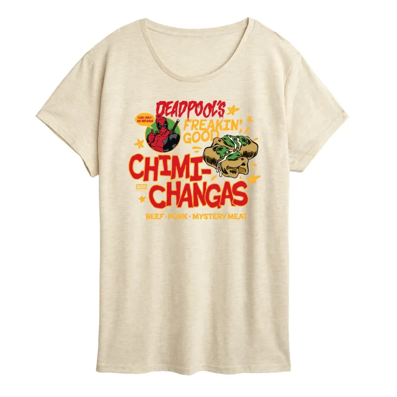 Marvel - Deadpool's Chimichangas - Women's Short Sleeve Graphic T-Shirt sold by Zulily