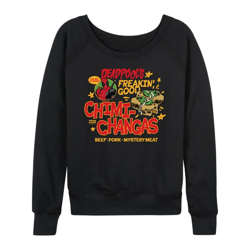 Marvel - Deadpool's Chimichangas - Women's French Terry Long Sleeve Pullover sold by Zulily