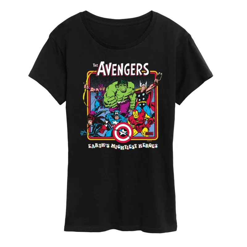 Avengers - Earth's Mightiest Heroes - Women's Short Sleeve Graphic T-Shirt sold by Zulily