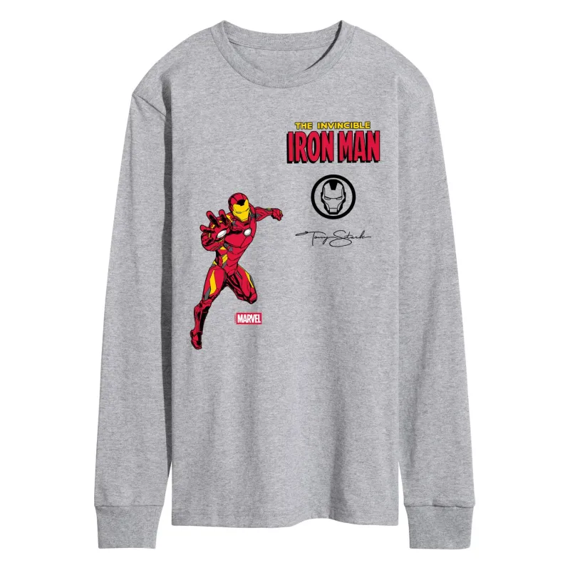 Marvel - Iron Man Patches - Men's Long Sleeve Graphic T-Shirt sold by Zulily