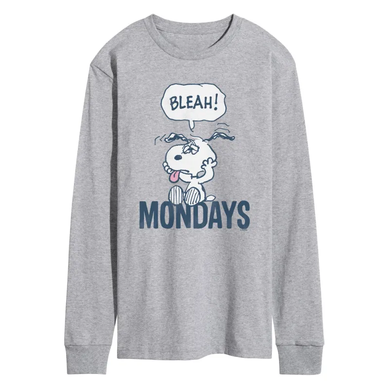 Peanuts - Bleah Mondays Snoopy - Men's Long Sleeve Graphic T-Shirt sold by Zulily
