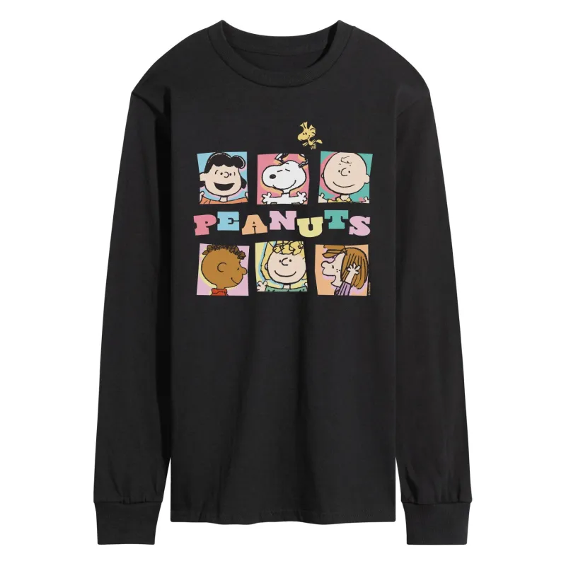 Peanuts - Character Boxes - Men's Long Sleeve Graphic T-Shirt sold by Zulily