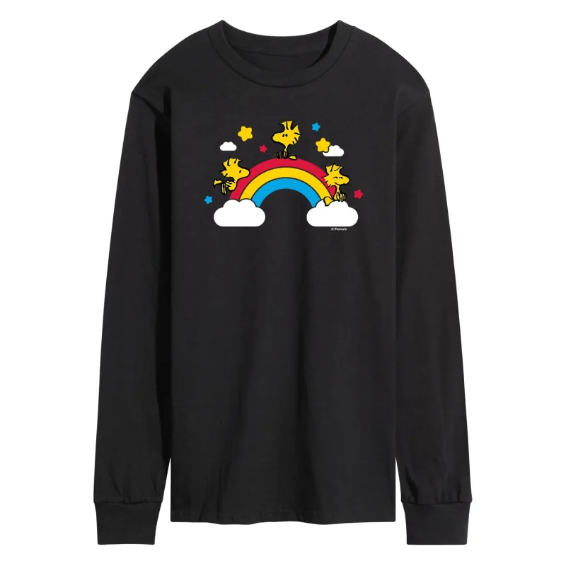 Peanuts - Woodstock Rainbow - Men's Long Sleeve Graphic T-Shirt sold by Zulily