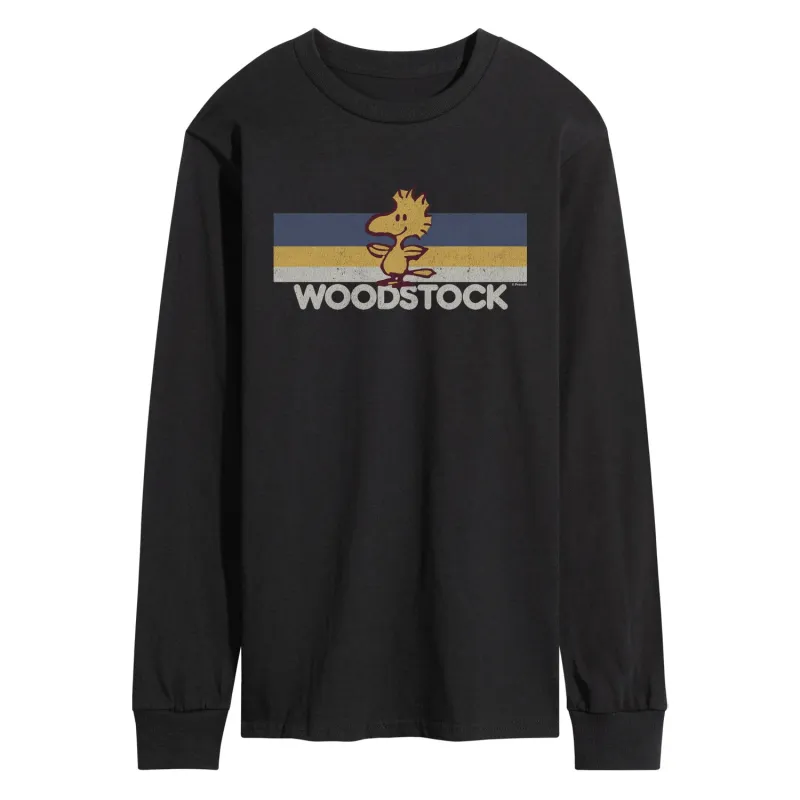 Peanuts - Woodstock Stripes - Men's Long Sleeve Graphic T-Shirt sold by Zulily