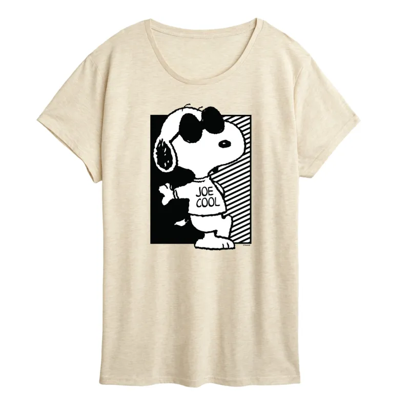Peanuts - Snoopy Too Cool - Women's Short Sleeve Graphic T-Shirt sold by Zulily