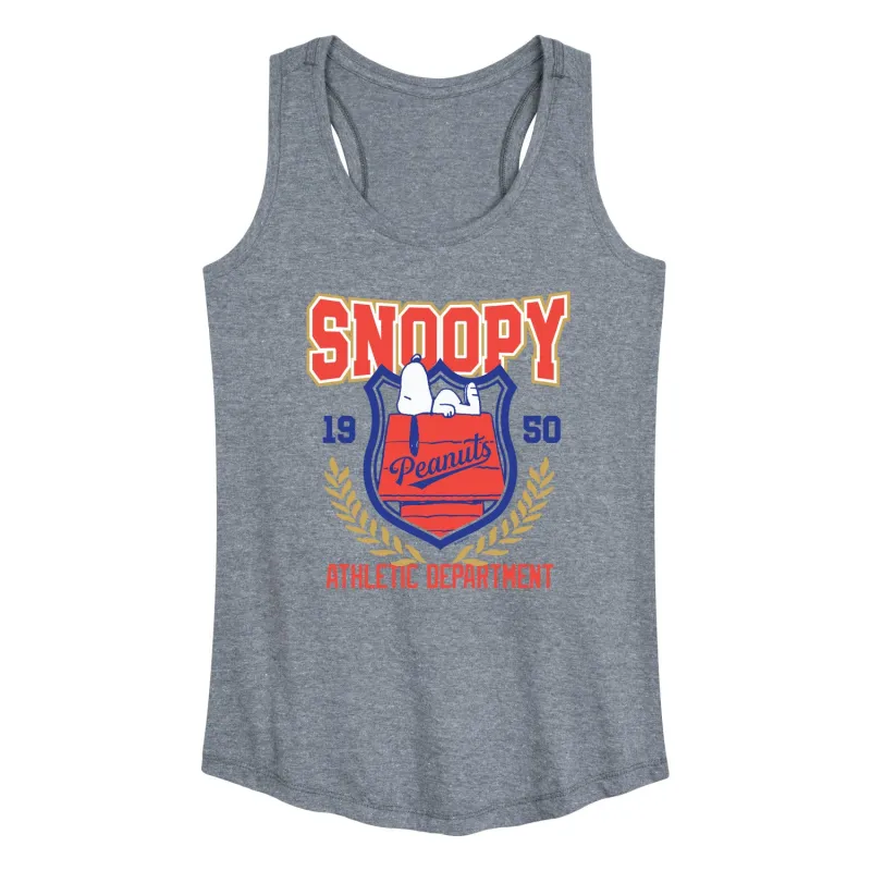 Peanuts - Snoopy Athletic Dept - Women's Racerback Graphic Tank sold by Zulily