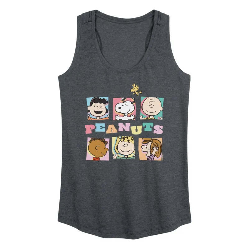 Peanuts - Character Boxes - Women's Racerback Graphic Tank sold by Zulily