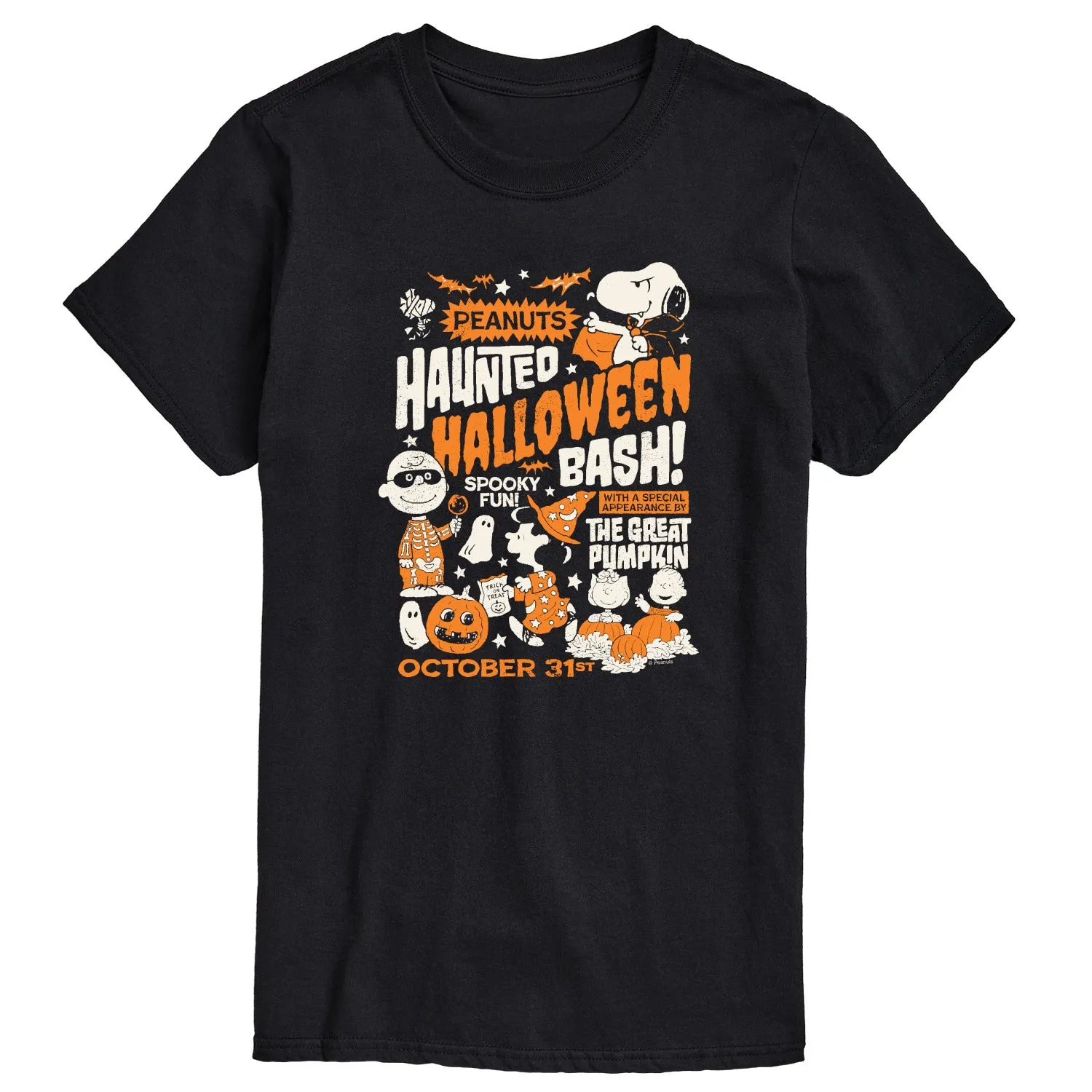 Peanuts - Haunted Halloween Bash - Men's Short Sleeve Graphic T-Shirt sold by Zulily
