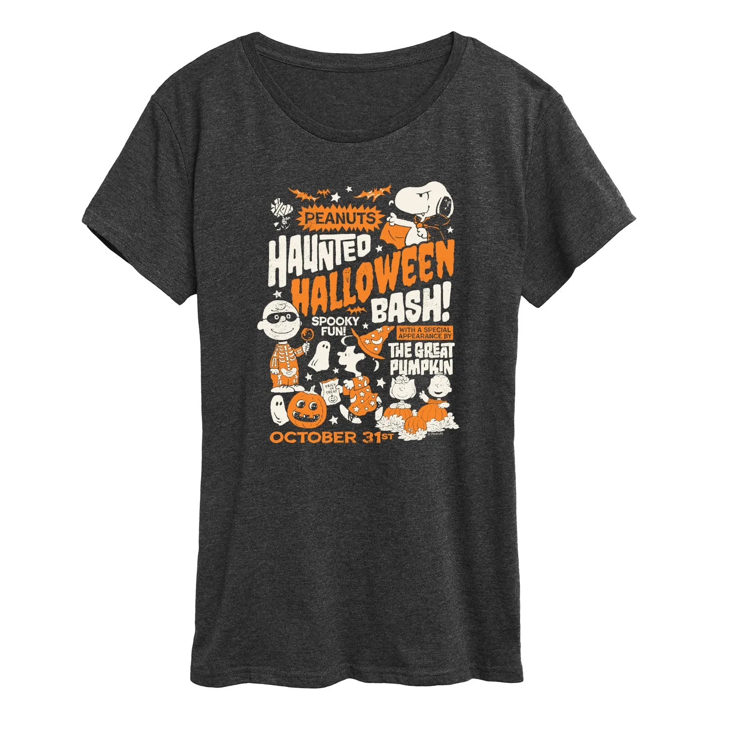 Peanuts - Haunted Halloween Bash - Women's Short Sleeve Graphic T-Shirt sold by Zulily product image thumbnail 2
