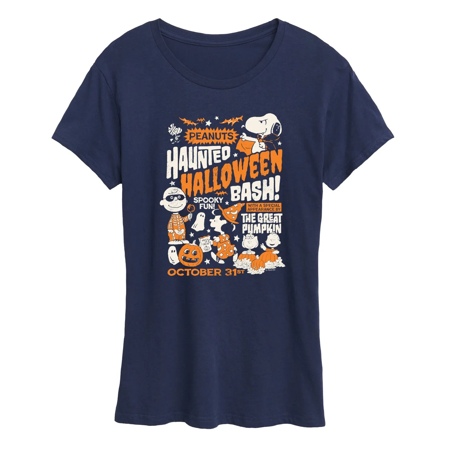 Peanuts - Haunted Halloween Bash - Women's Short Sleeve Graphic T-Shirt sold by Zulily product image thumbnail 3