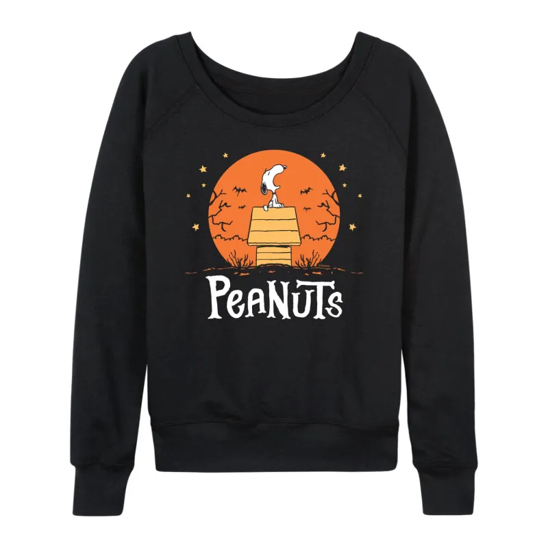 Peanuts - Snoopy Howling - Women's French Terry Long Sleeve Pullover sold by Zulily