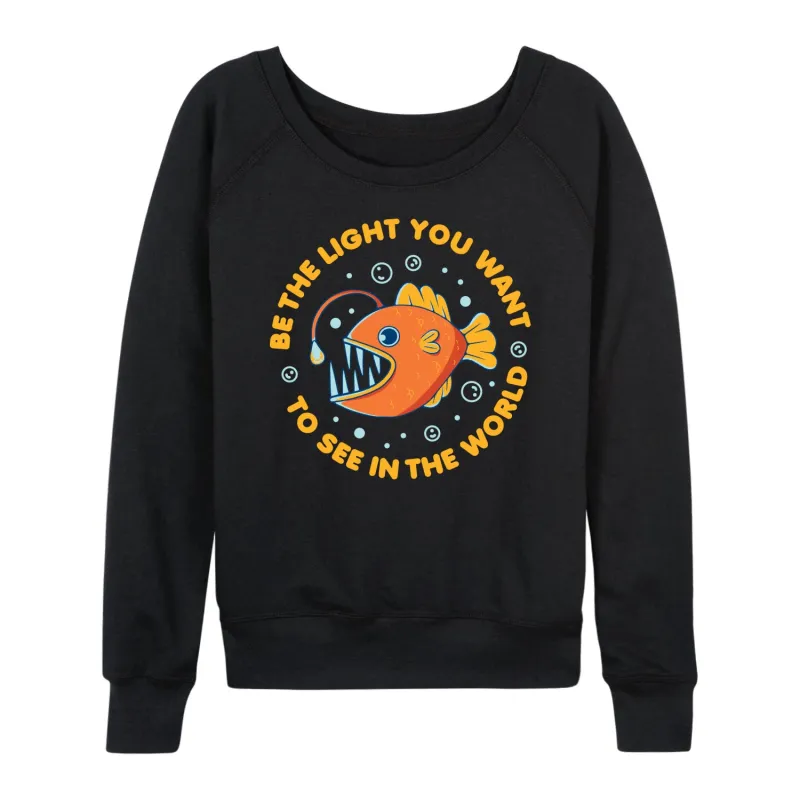 Instant Message - Angler Be The Light - Women's French Terry Long Sleeve Pullover sold by Zulily