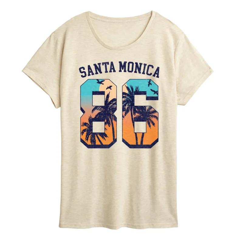 Instant Message - Santa Monica 86 - Women's Short Sleeve Graphic T-Shirt sold by Zulily