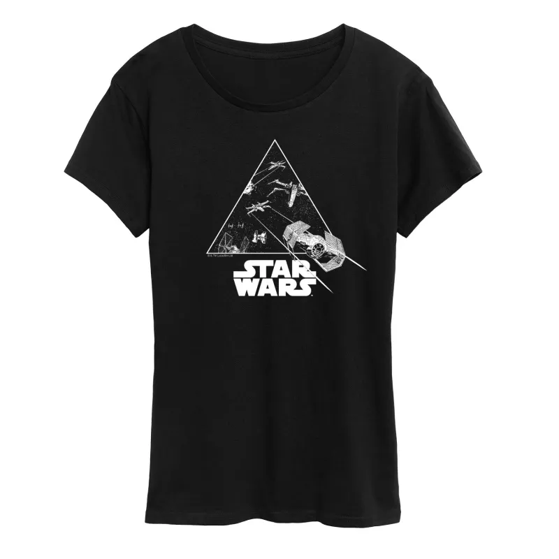 Star Wars - Ship Battle - Women's Short Sleeve Graphic T-Shirt sold by Zulily