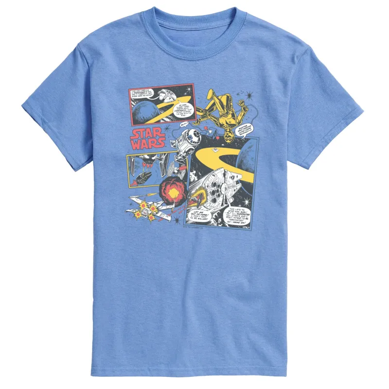 Star Wars - Comic Strip - Men's Short Sleeve Graphic T-Shirt sold by Zulily
