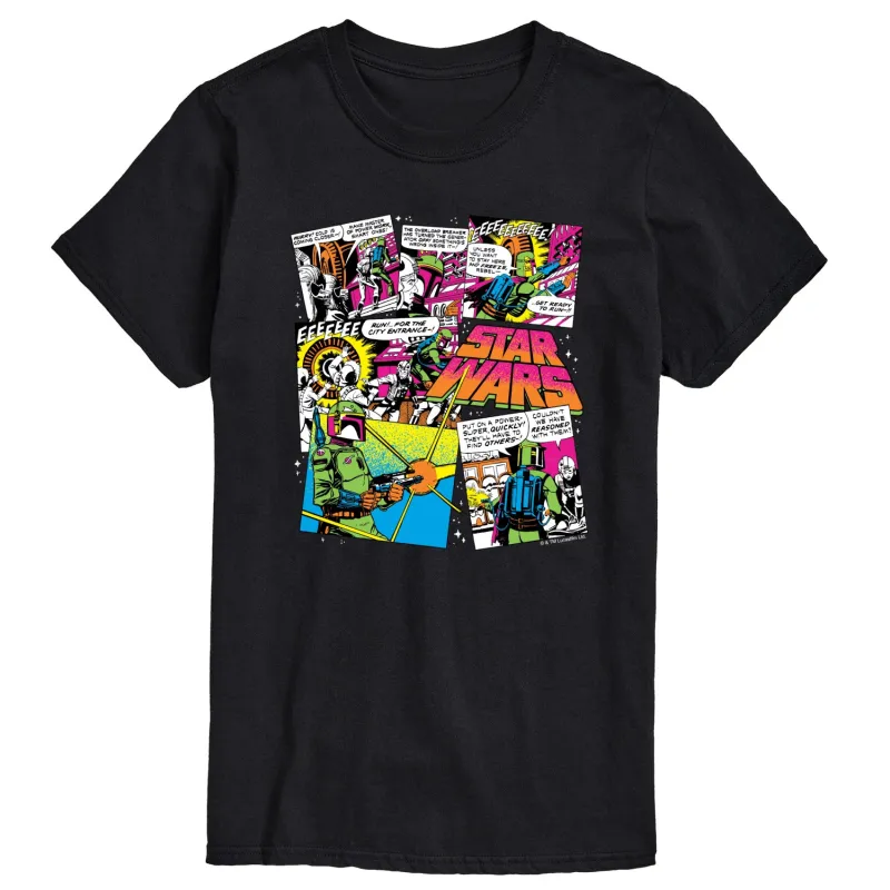 Star Wars - Boba Fett Comic Strip - Men's Short Sleeve Graphic T-Shirt sold by Zulily