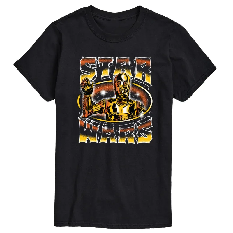 Star Wars - C-3PO Chrome - Men's Short Sleeve Graphic T-Shirt made by Star Wars