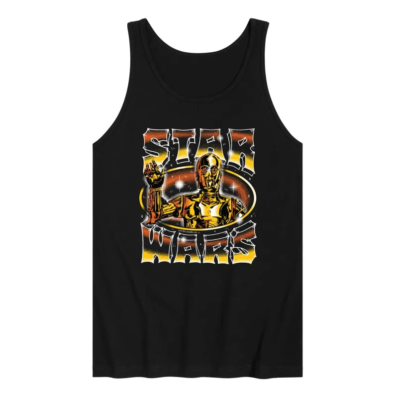 Star Wars - C-3PO Chrome - Men's Sleeveless Graphic Tank sold by Zulily