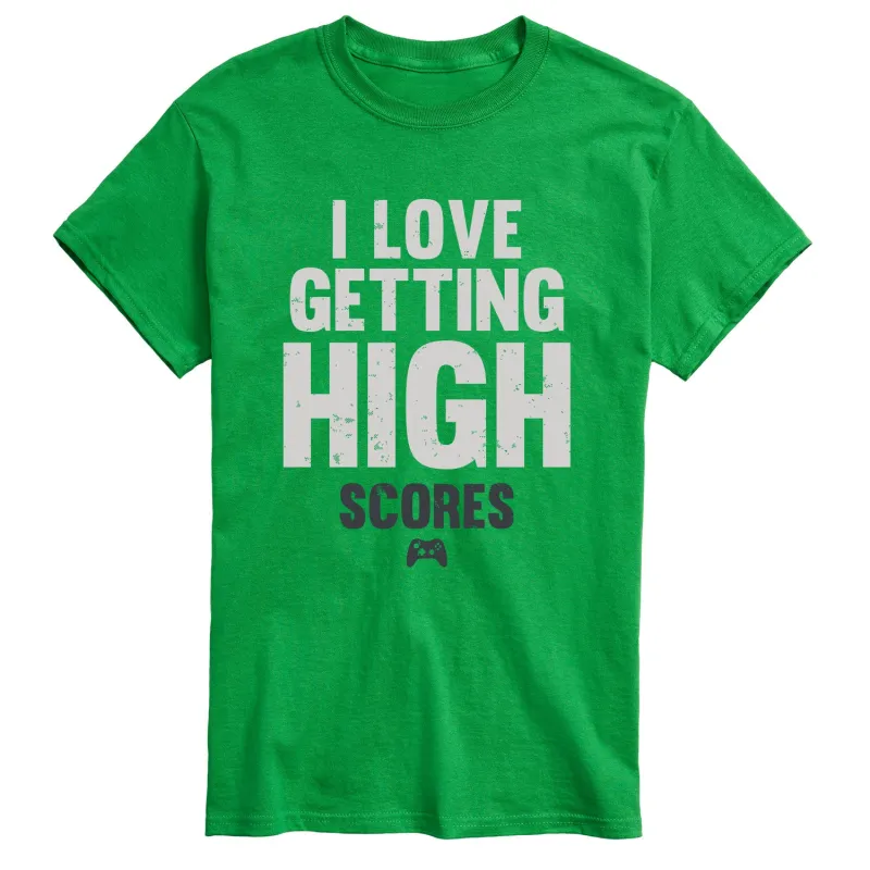 Instant Message - Love Getting High Scores - Men's Short Sleeve Graphic T-Shirt made by Zulily