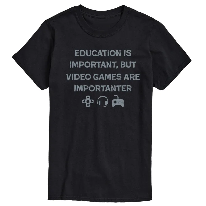 Instant Message - Video Games Are Importanter - Men's Short Sleeve Graphic T-Shirt made by Zulily