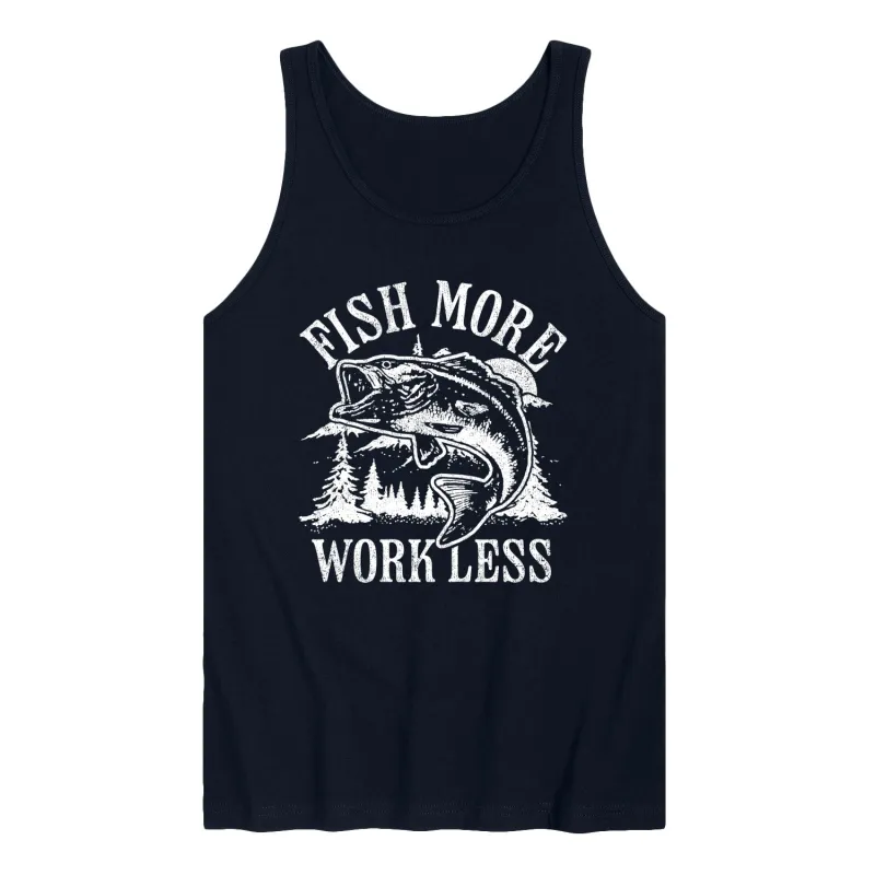 Instant Message - Fish More Work Less - Men's Sleeveless Graphic Tank sold by Zulily