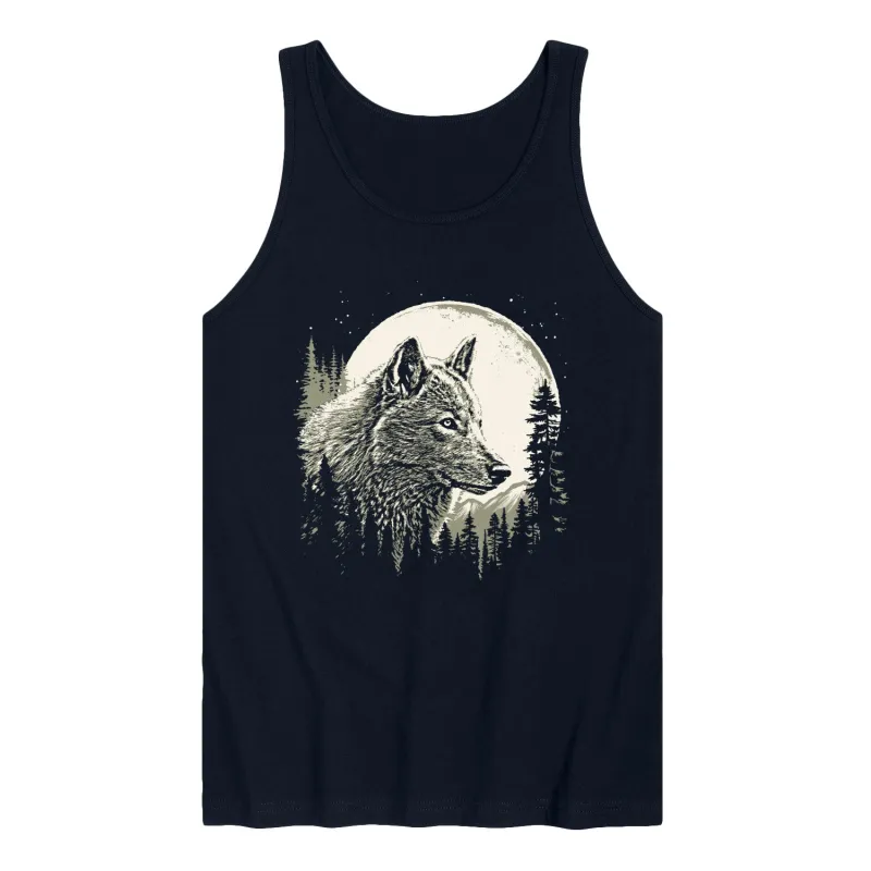Instant Message - Wolf Moon - Men's Sleeveless Graphic Tank made by Zulily