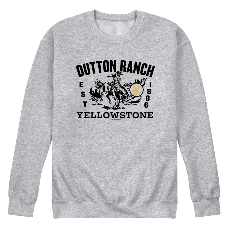 Yellowstone - Dutton Ranch Cowboy - Men's Crew Fleece Sweatshirt sold by Zulily