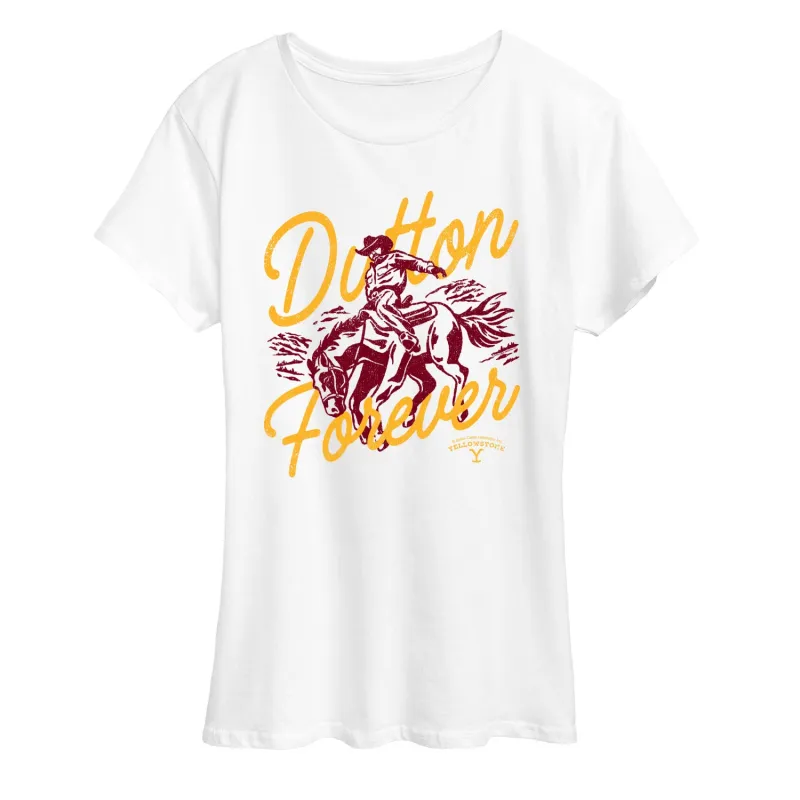 Yellowstone - Dutton Forever - Women's Short Sleeve Graphic T-Shirt made by Zulily
