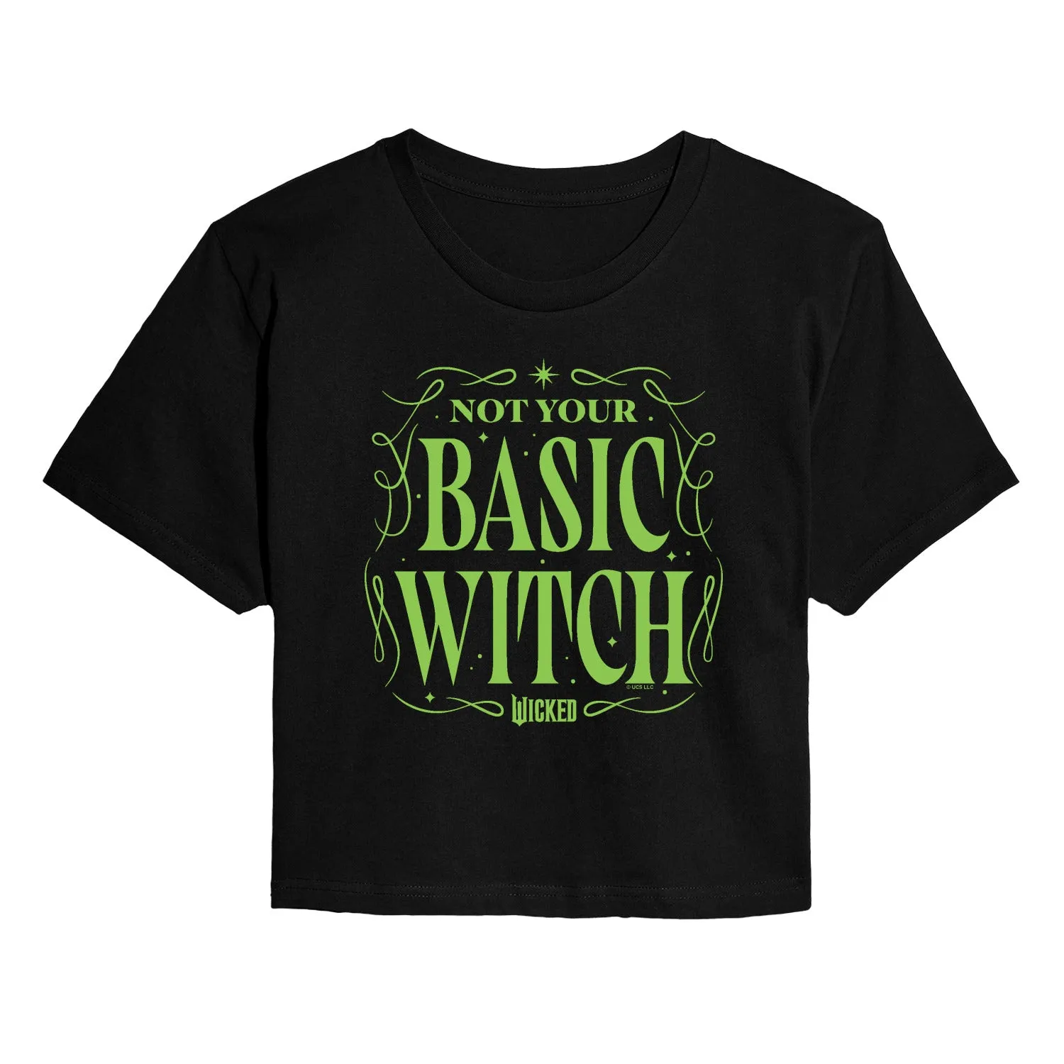 Wicked - Not Your Basic Witch - Men's Juniors Cropped Graphic T-shirt sold by Zulily