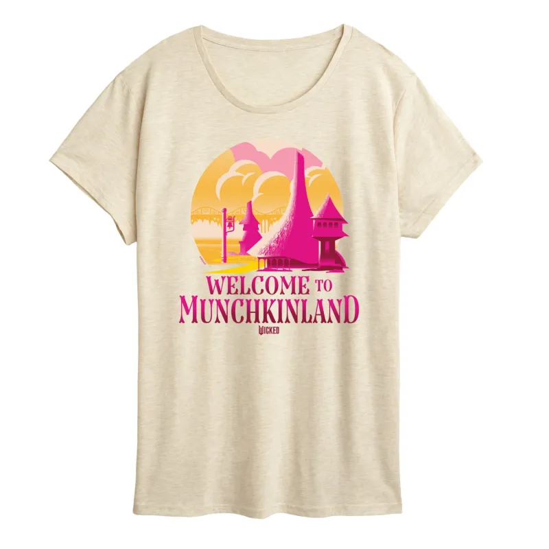 Wicked - Munchkinland - Women's Short Sleeve Graphic T-shirt sold by Zulily