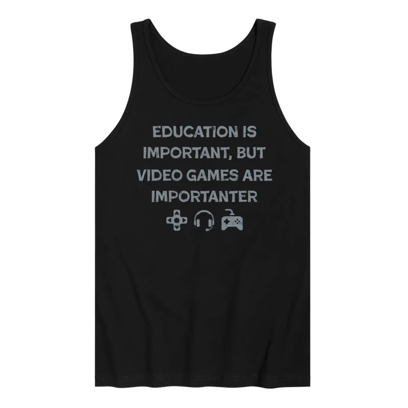 Instant Message - Video Games Are Importanter - Men's Sleeveless Graphic Tank sold by Zulily