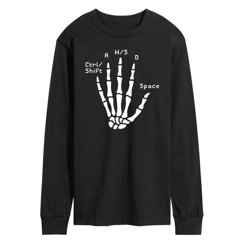 Instant Message - Gamer Hand - Men's Long Sleeve Graphic T-Shirt sold by Zulily